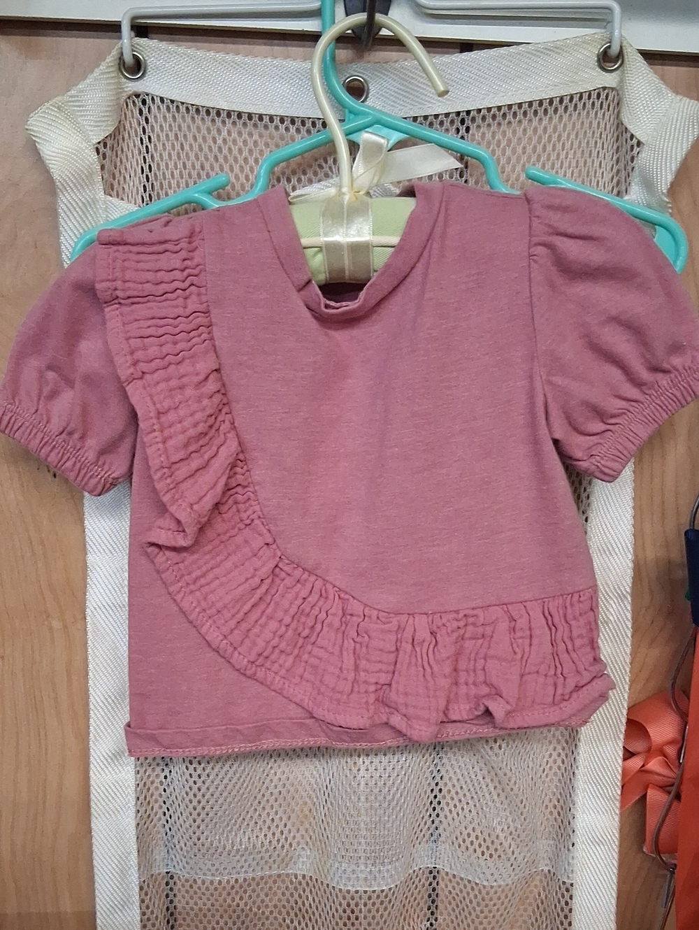 Jessica Simpson Girls' Pink Ruffle Short Sleeve Tee